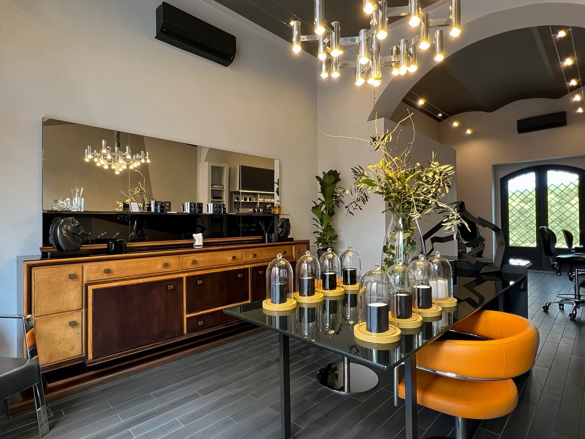 source adage fragrances studio and showroom in Riparbella, Tuscany